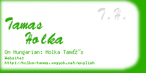 tamas holka business card
